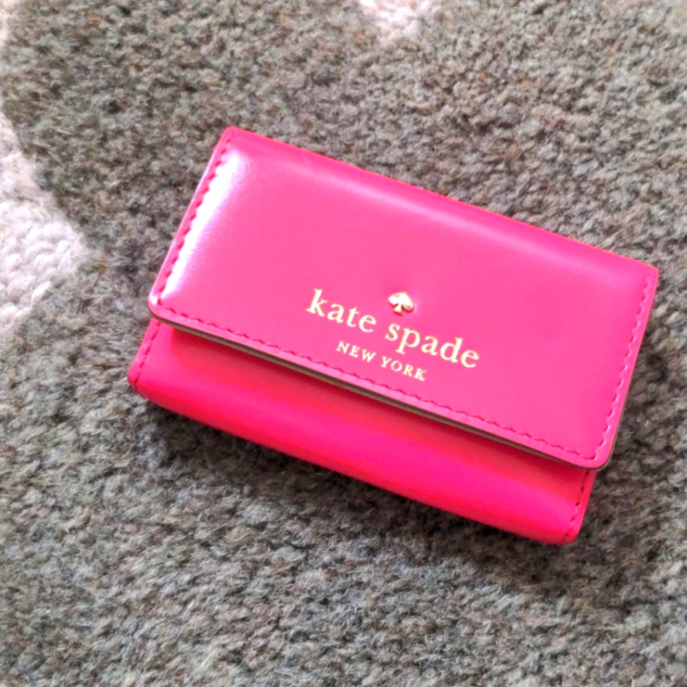 Like new Kate Spade hot pink business card holder